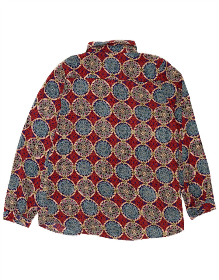 Exibit Camicia da donna Camicetta UK 14 Grande poliestere geometrico multicolore