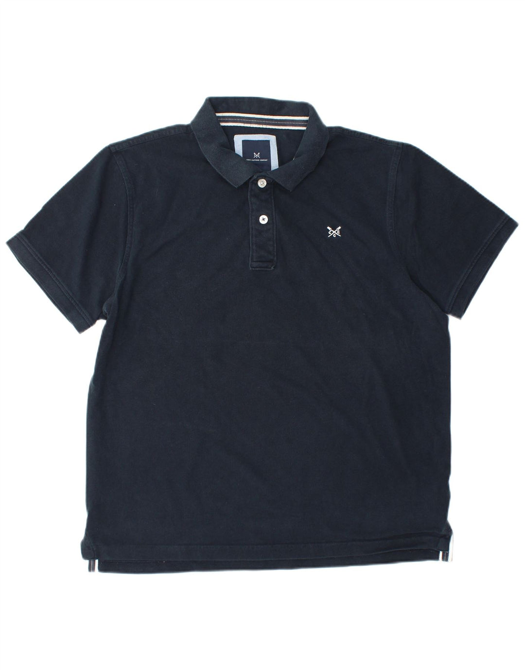 CREW CLOTHING Polo da uomo grande in cotone blu navy