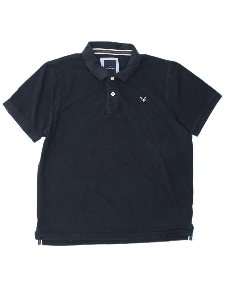 CREW CLOTHING Polo da uomo grande in cotone blu navy
