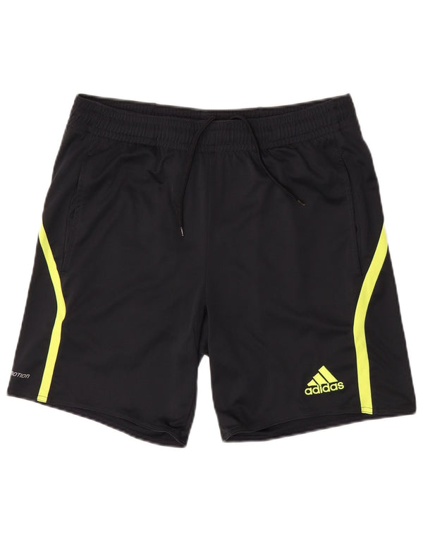 Pantaloncini sportivi Adidas Climalite da uomo piccoli in poliestere nero
