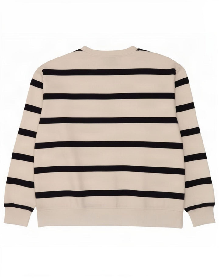 Felpa da donna Marks & Spencer UK 14 Cotone a righe bianche medie
