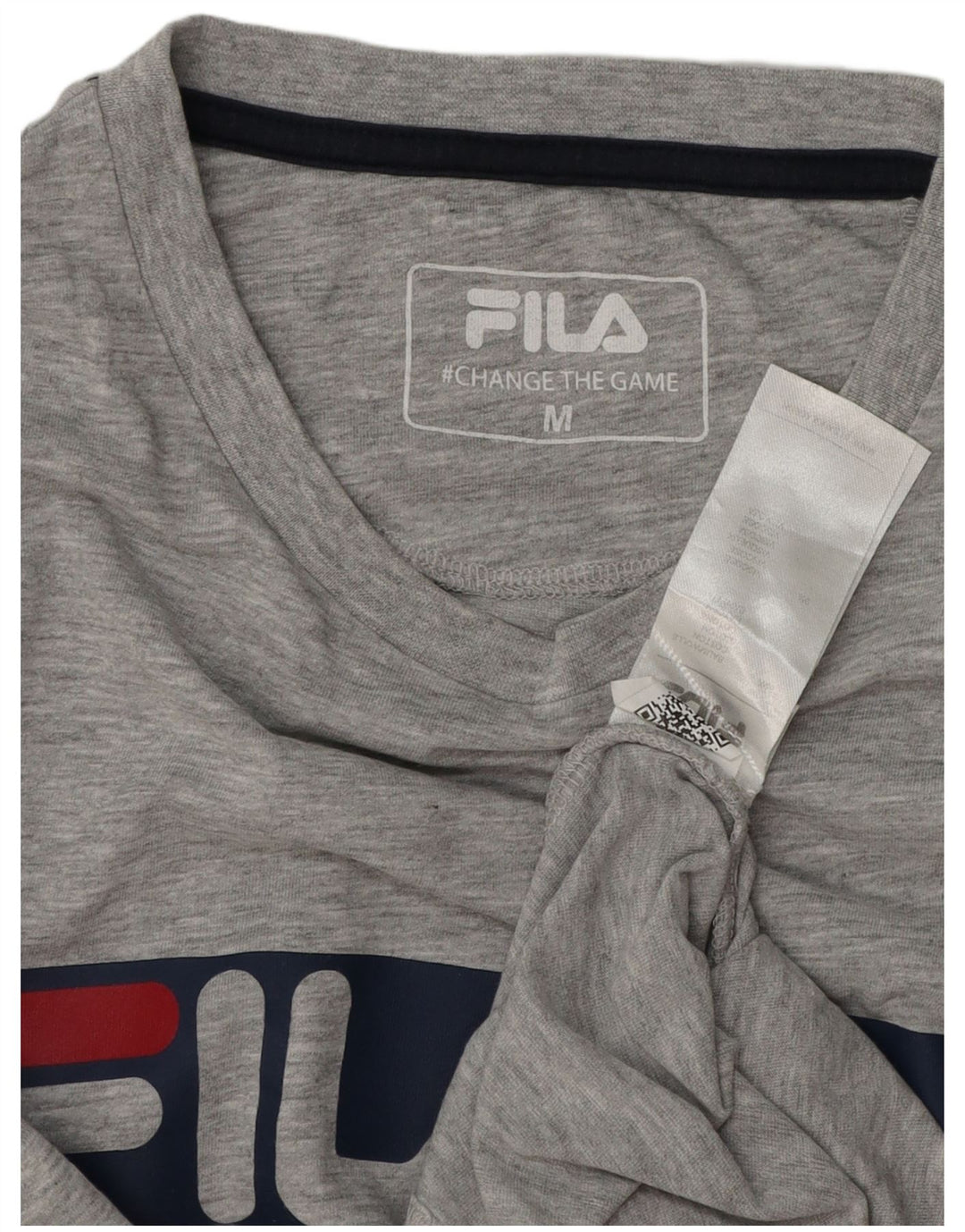 T-shirt grafica da uomo Fila Top in cotone mélange grigio medio