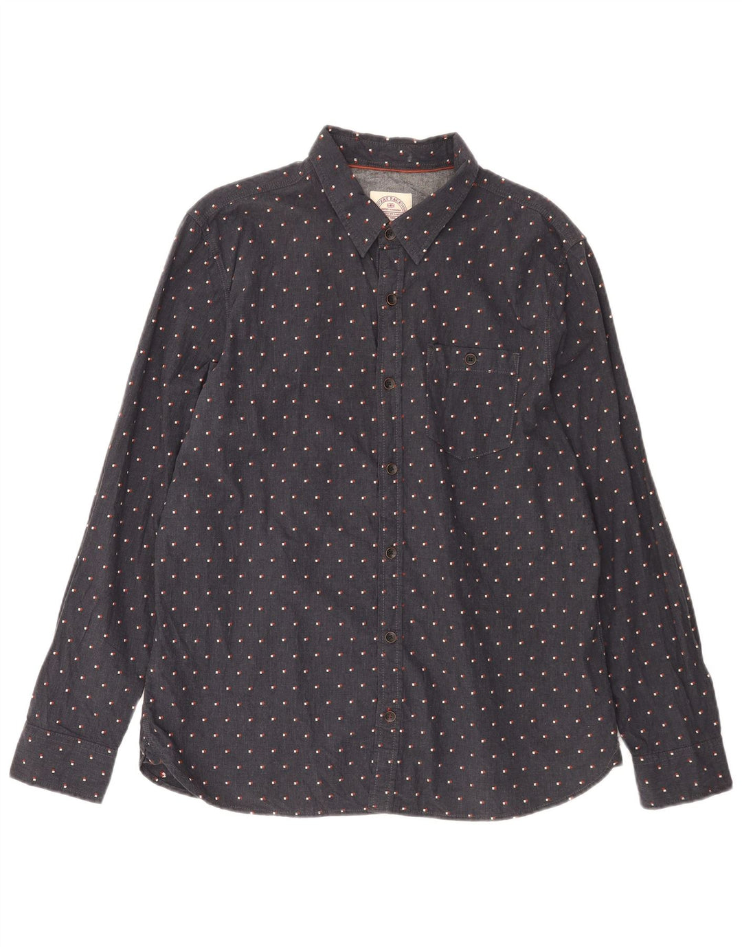 Camicia da uomo Fat Face XL in cotone maculato blu navy
