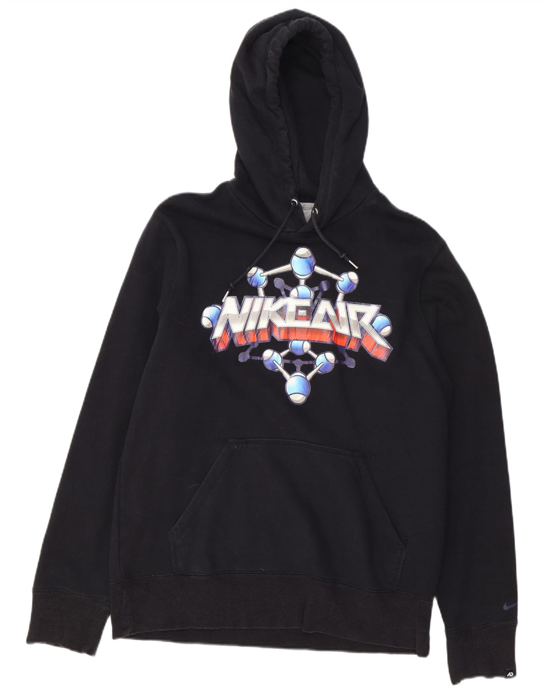 Felpa con cappuccio grafica Nike da uomo in cotone nero medio