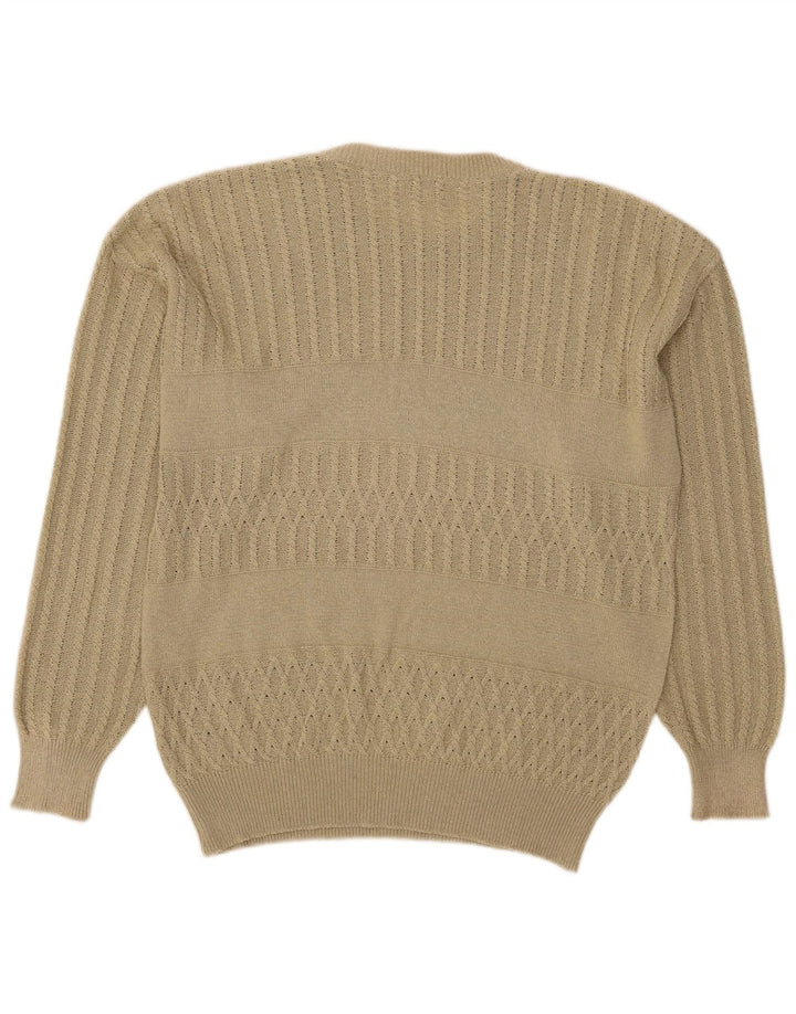 Maglione maglione girocollo con grafica da uomo Biffi grande beige