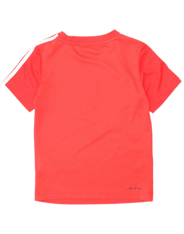 T-shirt grafica Adidas Aeroready da ragazzo, 4-5 anni, in poliestere rosso