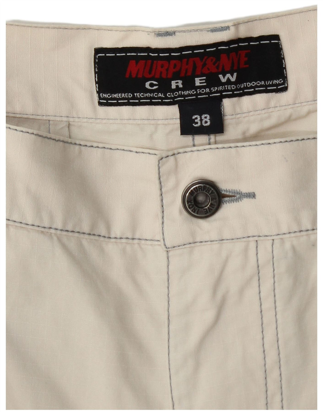 Pantaloncini cargo grafici da uomo Murphy & Nye W38 XL cotone bianco