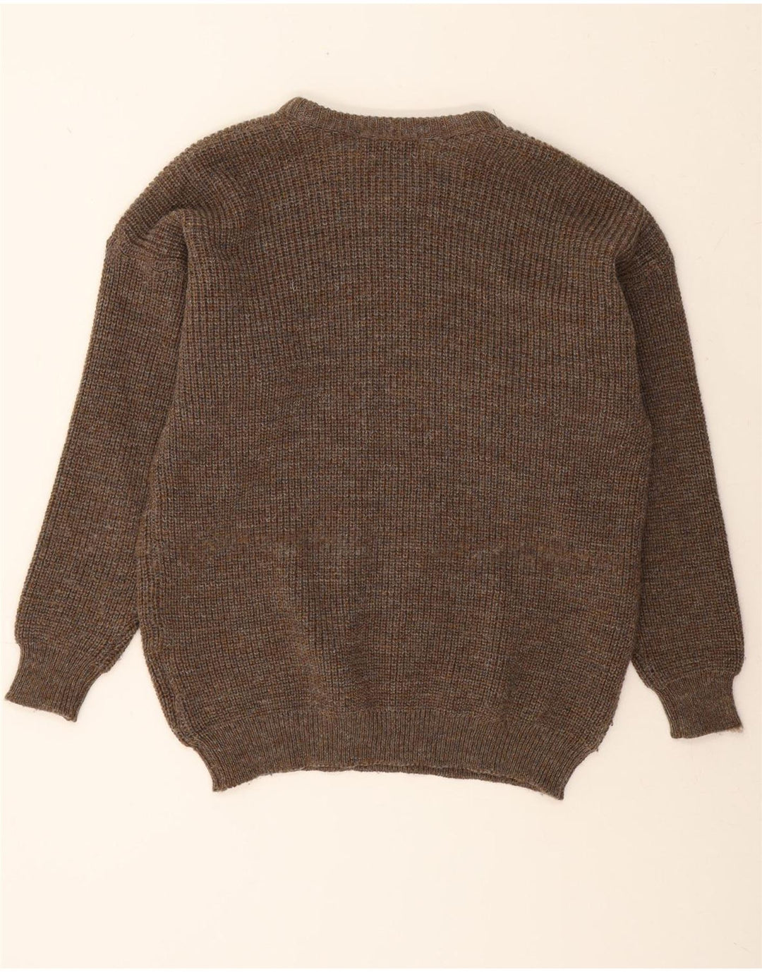 BARBOUR Maglione girocollo da uomo in lana vergine color kaki medio