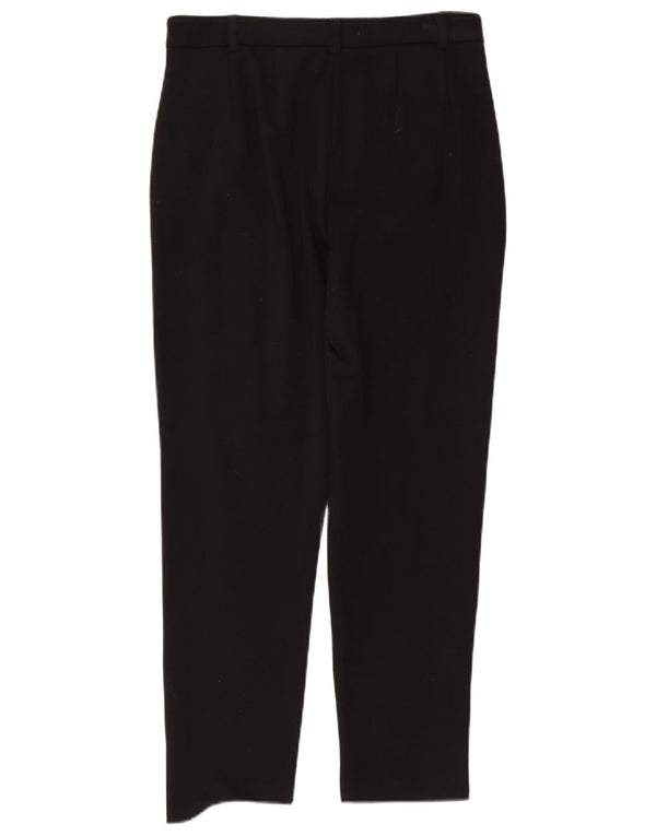 Pantaloni casual dritti da donna Marks & Spencer UK 10 piccoli W30 L25 neri
