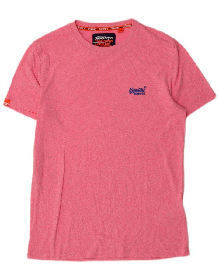 T-shirt da uomo Superdry Top Large in cotone rosa