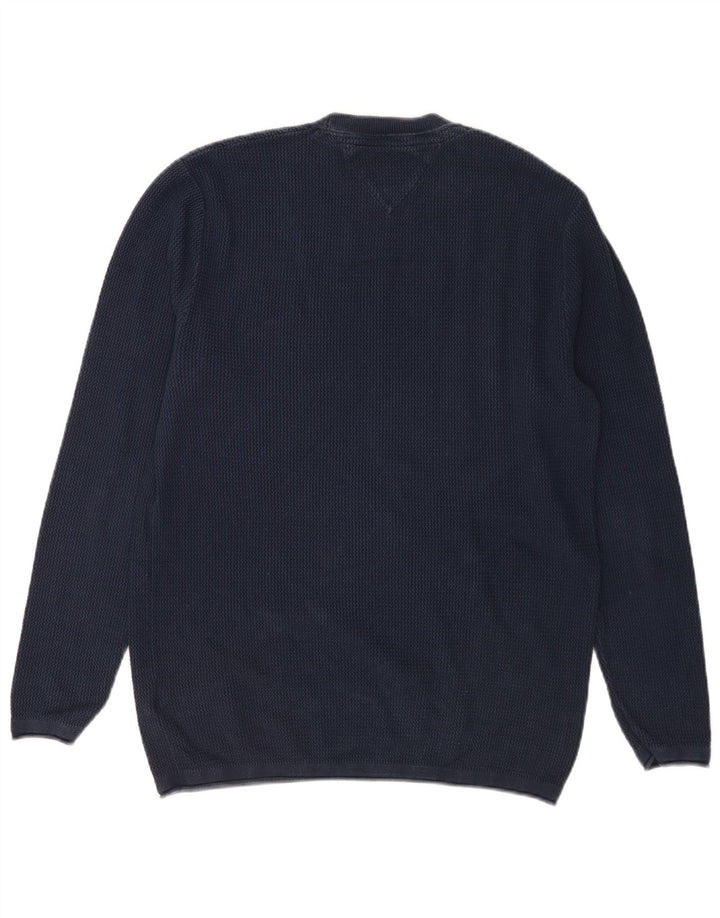 Maglione maglione girocollo da uomo Tommy Hilfiger cotone medio blu navy