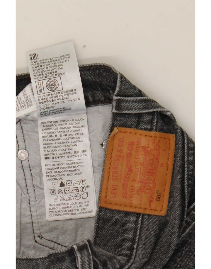 Pantaloncini di jeans Levi's 501 da donna W28 cotone nero medio