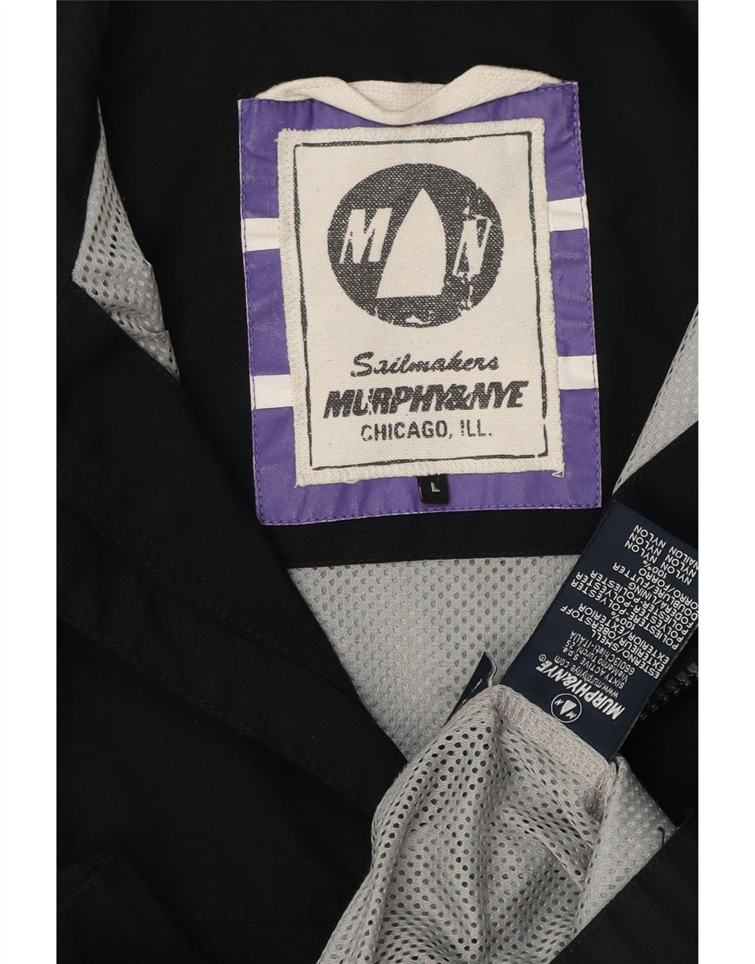 Giubbotto bomber da uomo Murphy & Nye UK 40 grande poliestere blu navy