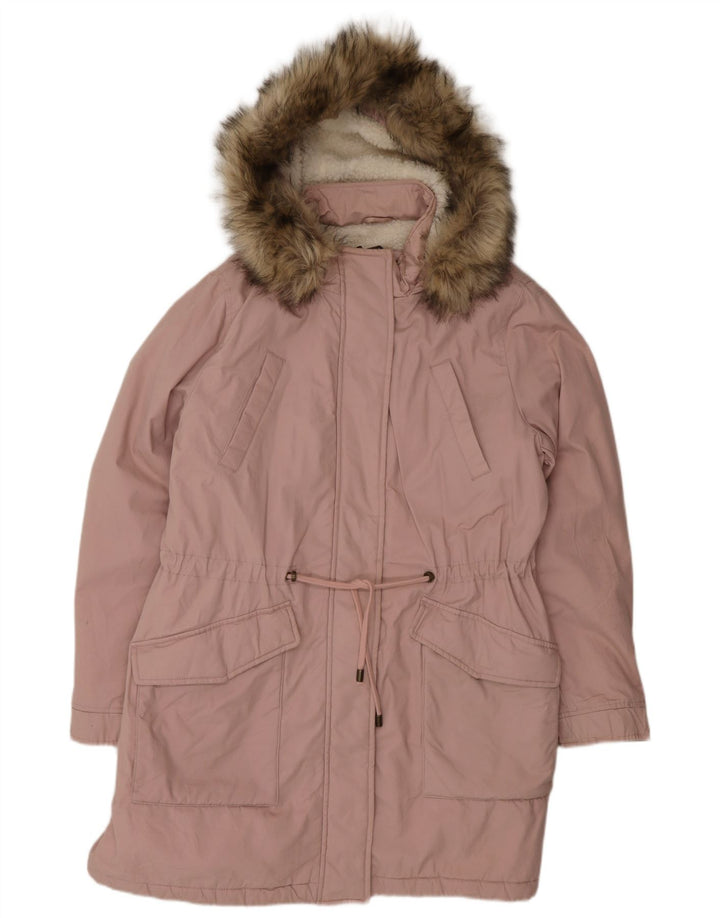 Giacca parka oversize con cappuccio da donna Marks & Spencer UK 16 grande rosa