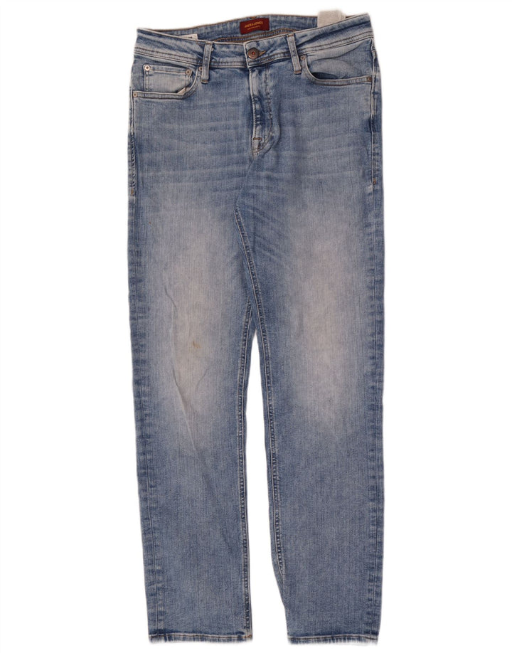 Jack & Jones Uomo Clark Slim Jeans W33 L34 Cotone Blu