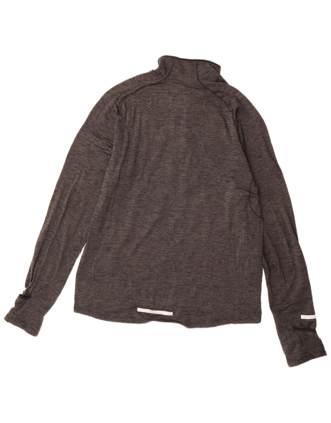 NIKE Top da tuta da uomo Dri Fit con zip e collo grigio medio chiazzato