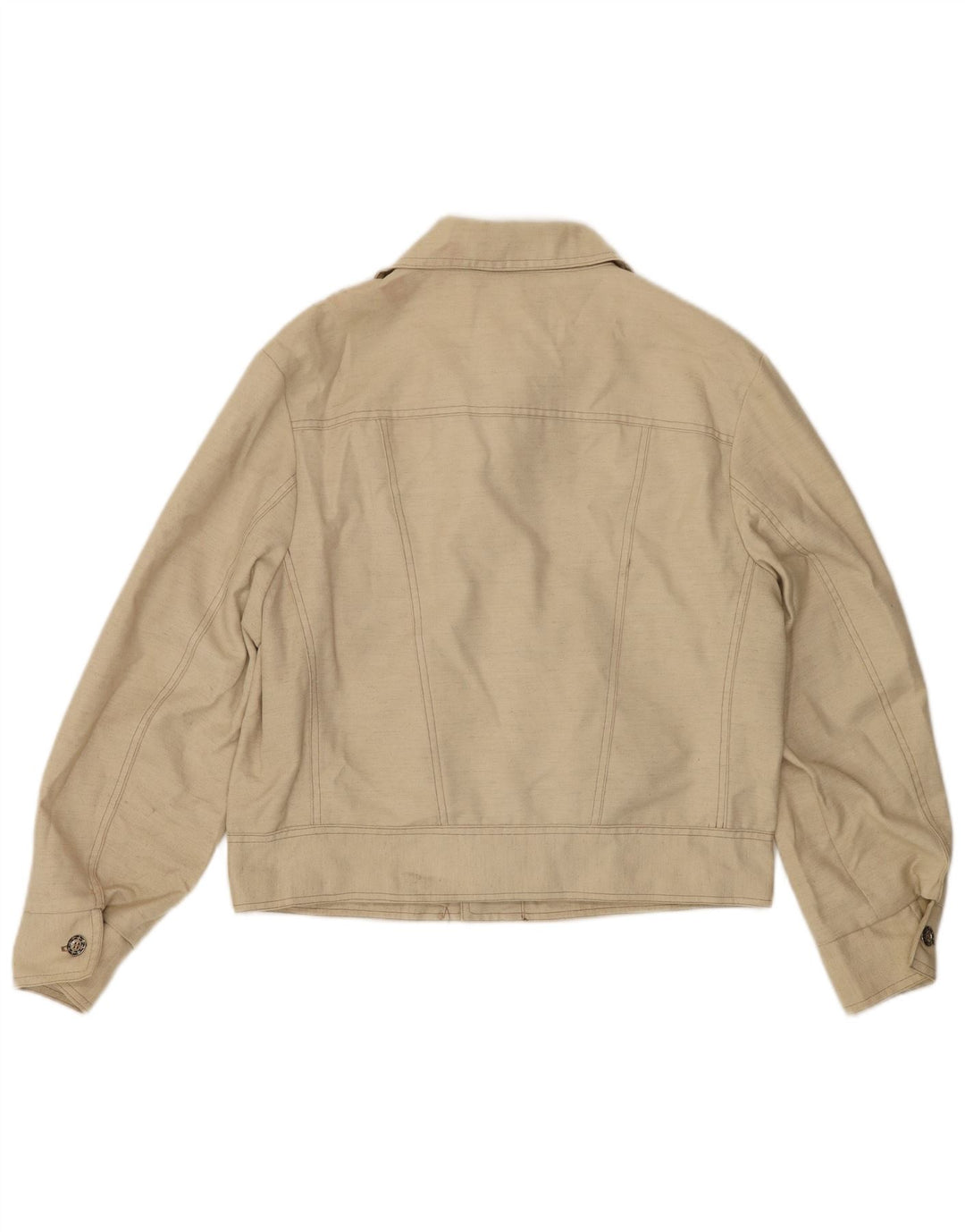 Giubbotto bomber corto da donna vintage IT 48 XL Beige