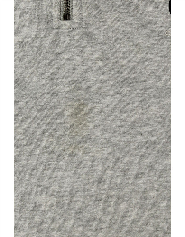 CALVIN KLEIN JEANS Felpa con collo con zip da uomo Maglione grigio medio