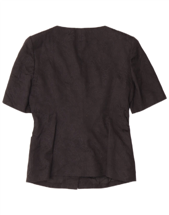 GUY LAROCHE Giacca blazer da donna a maniche corte EU 42 Large Black Classic