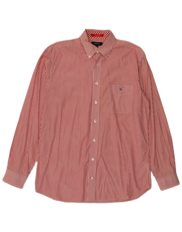 Gant Camicia da uomo The Banker vestibilità regolare in cotone a righe rosse medie