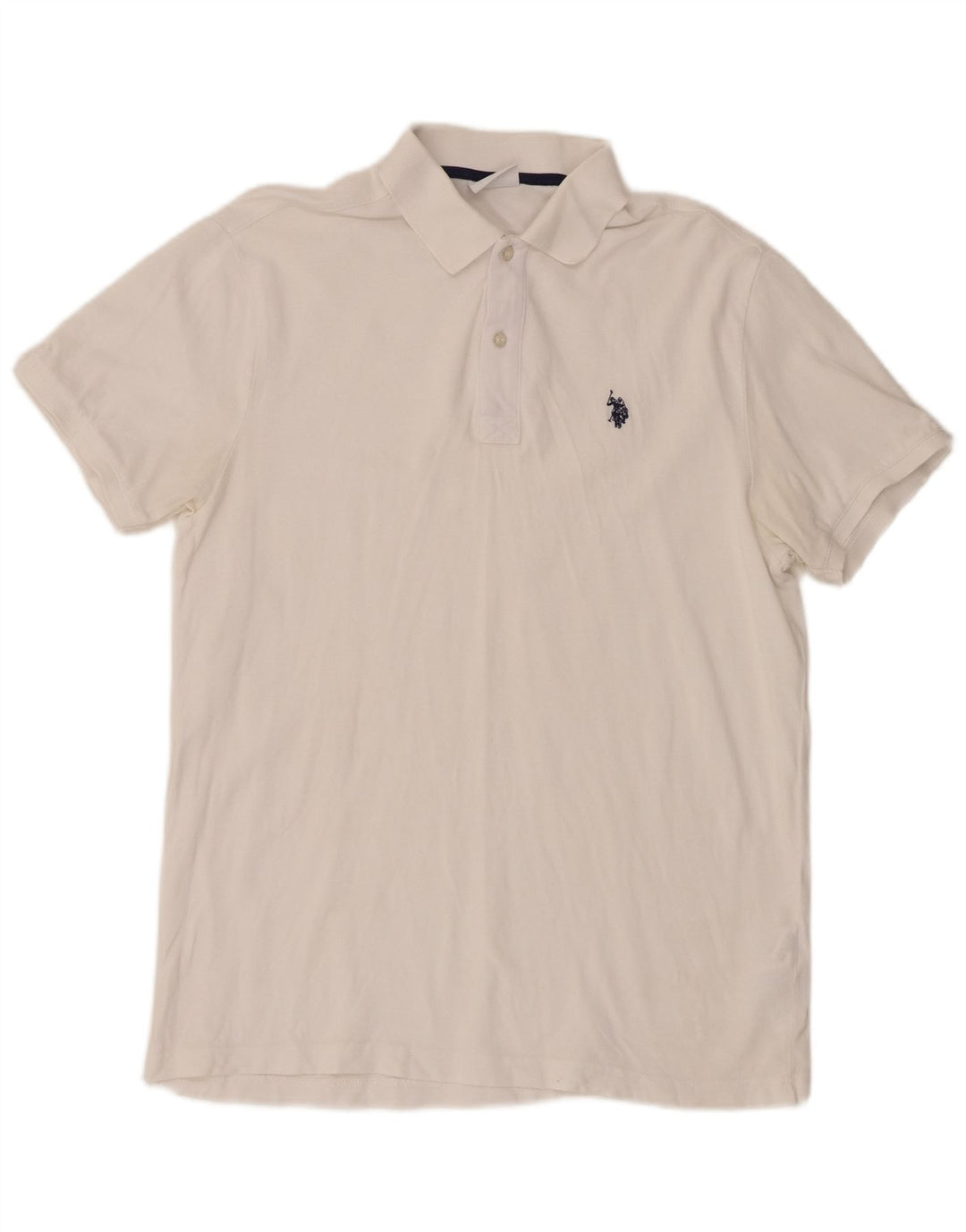 Polo Assn. Camicia da uomo grande in cotone bianco