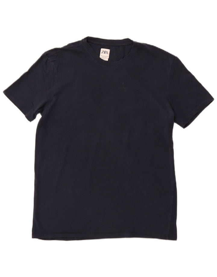 T-shirt slim fit da uomo Zara XL blu navy