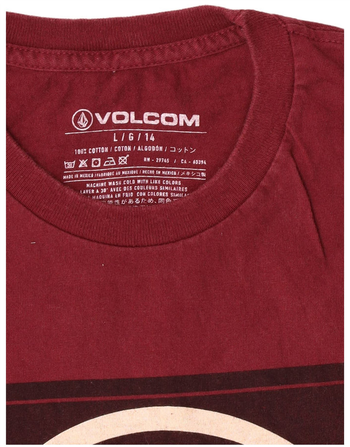 Volcom Ragazzi 13-14 anni Large Borgogna Cotone