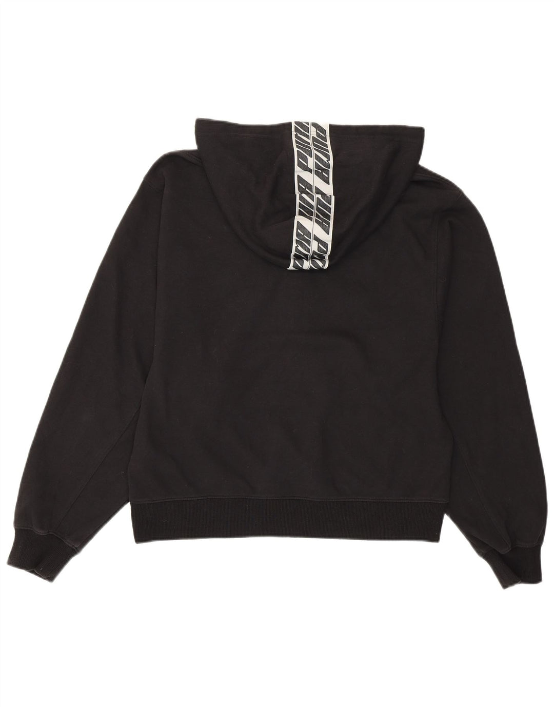 Felpa con cappuccio grafica PUMA da donna UK 16 grande cotone nero