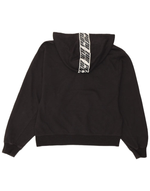 Felpa con cappuccio grafica PUMA da donna UK 16 grande cotone nero