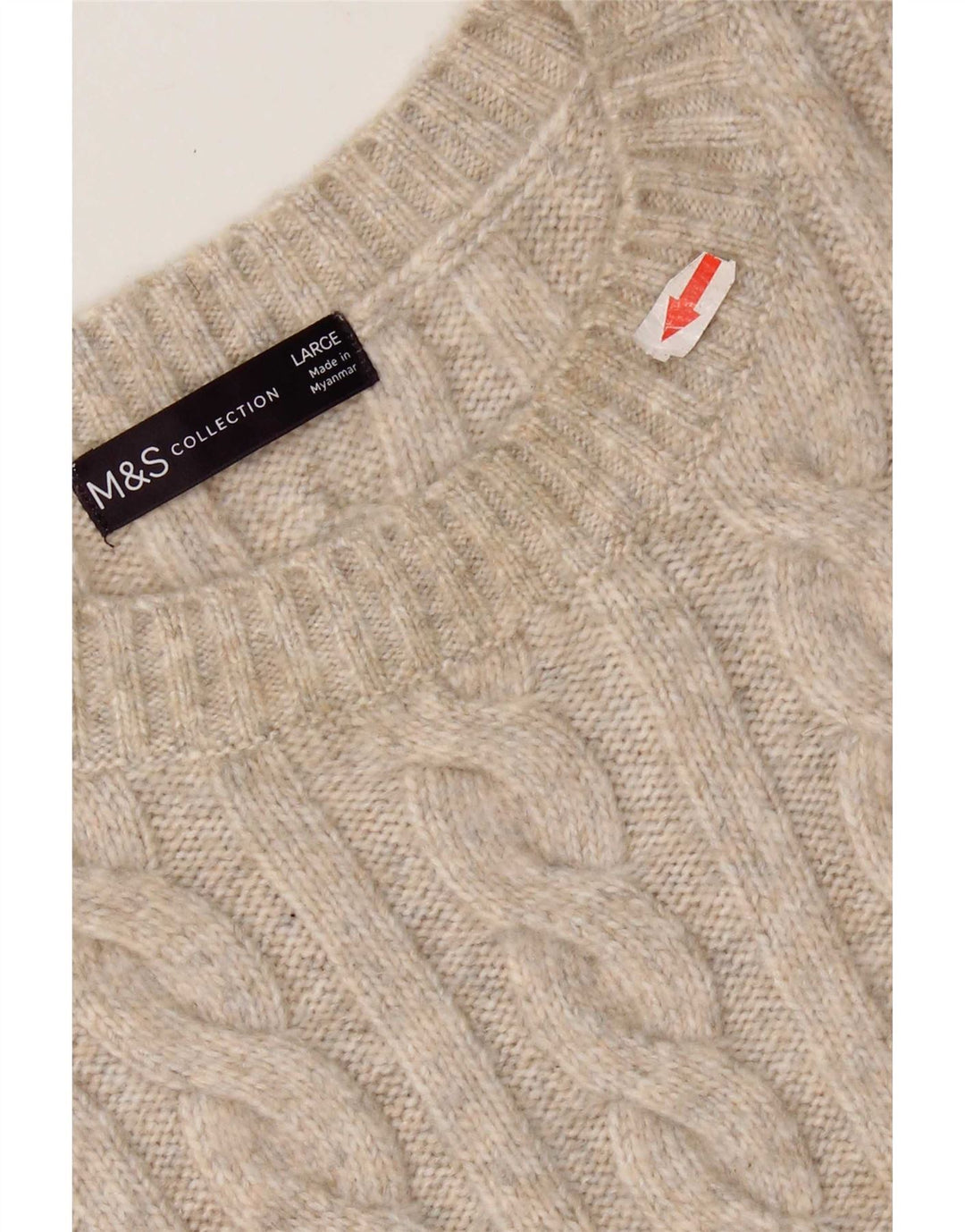Canotta da donna Marks & Spencer UK 16 grande poliestere beige
