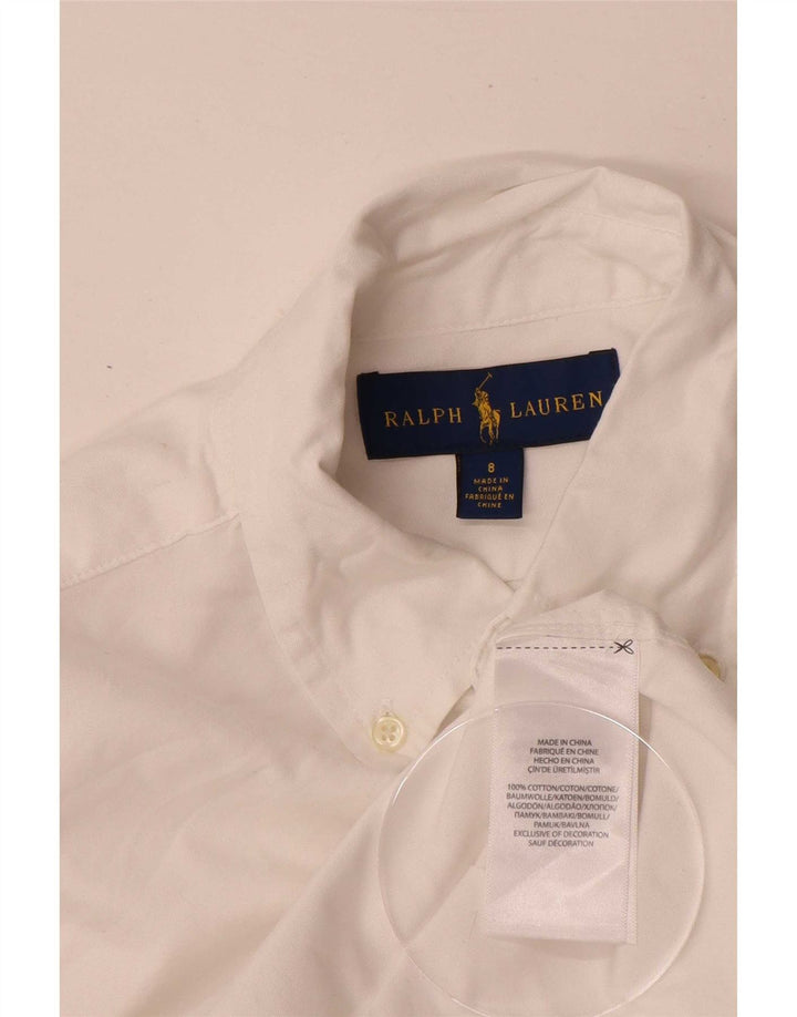 Camicia Ralph Lauren per ragazzi 7-8 anni in cotone bianco