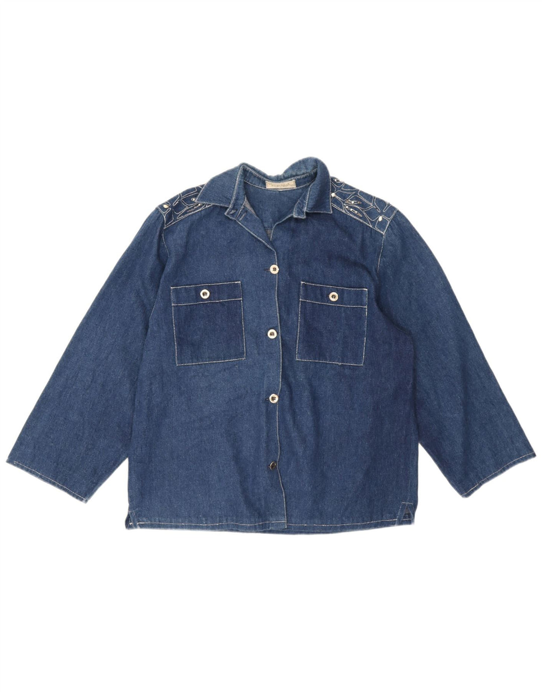 Giacca Jeans Donna Giorgio Grati IT 44 Blu Medio Cotone