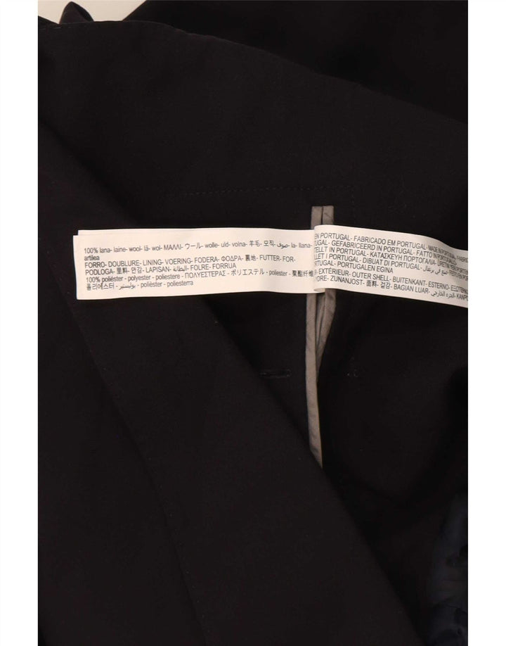 Giacca blazer da uomo a 2 bottoni Massimo Dutti EU 56 XL lana nera