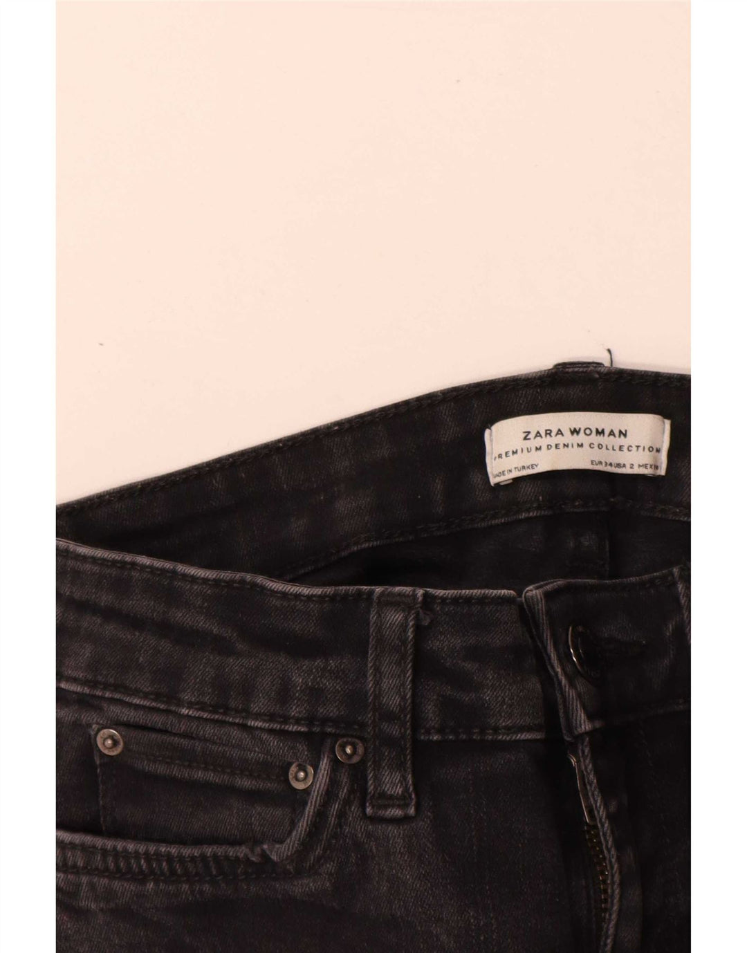 Jeans svasati da donna Zara EU 34 2XS W24 L28 Nero