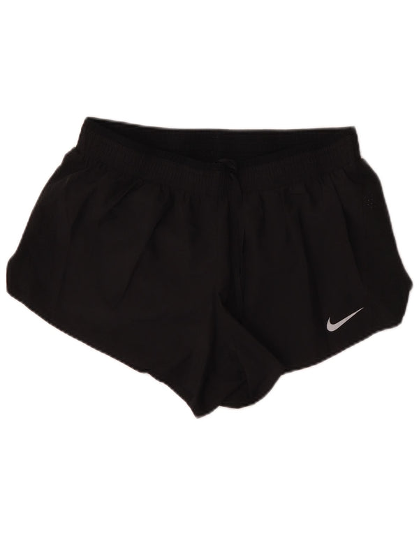 Pantaloncini sportivi Nike Dri Fit da donna UK 16 Large Nero Poliestere