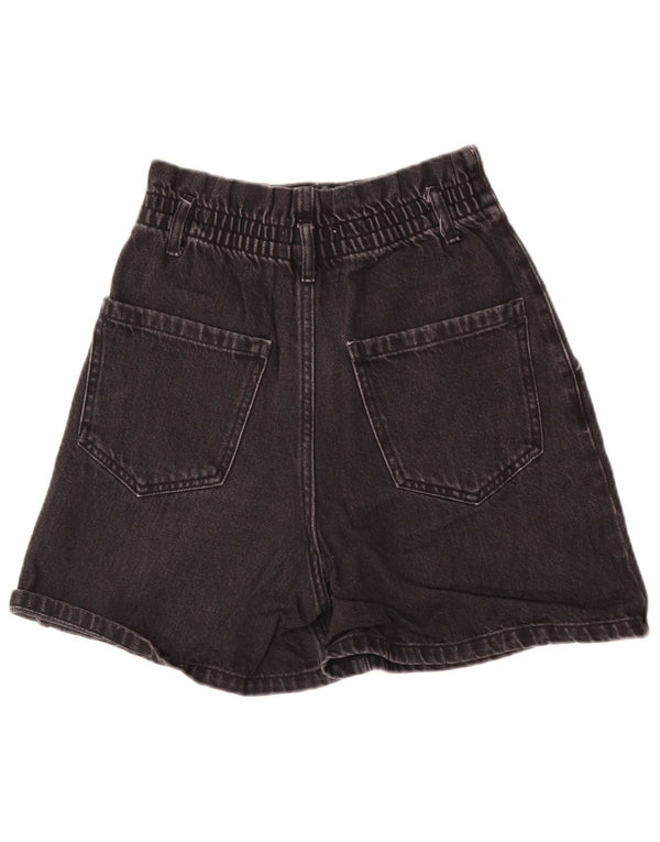 Pantaloncini di jeans a vita alta da donna Zara EU 34 2XS W24 neri