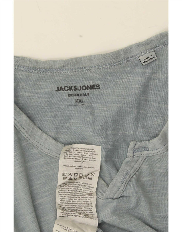 T-shirt da uomo Jack & Jones Top 2XL cotone screziato blu