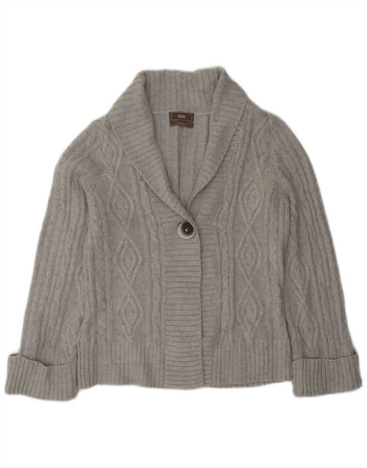 Maglione cardigan da donna Marks & Spencer UK 12 Acrilico grigio medio