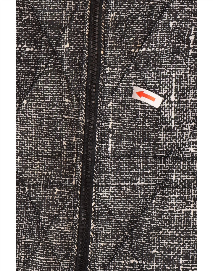 Giacca trapuntata da donna Marks & Spencer UK 20 2XL Poliestere chiazzato nero