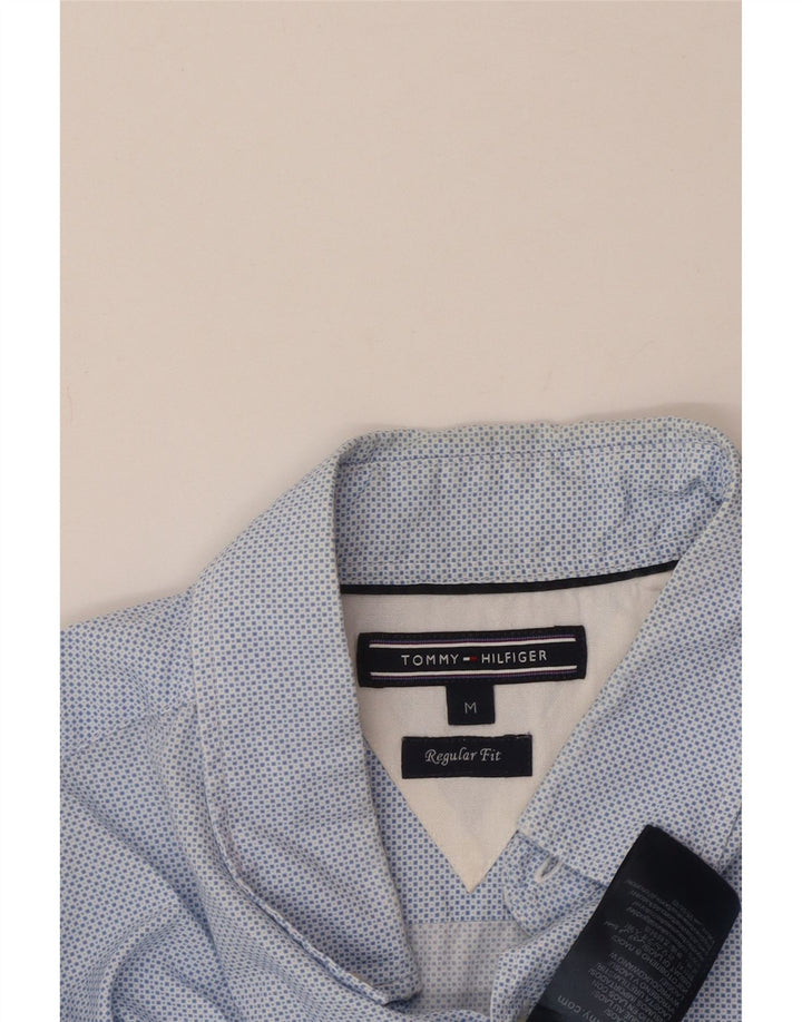 Camicia da uomo Regular Fit Tommy Hilfiger in cotone maculato blu medio