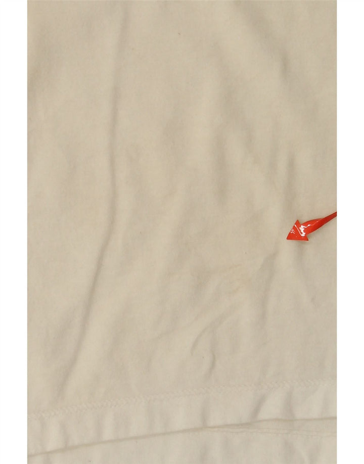 CHAMPION T-shirt corta con grafica da donna Top UK 14 Medium White Colourblock