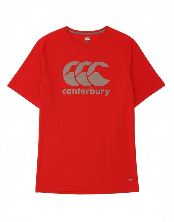 CANTERBURY Mens Graphic T-Shirt Top XL Red Polyester