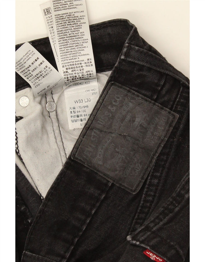 Jeans Levi's Uomo 502 affusolati W33 L27 Cotone Nero