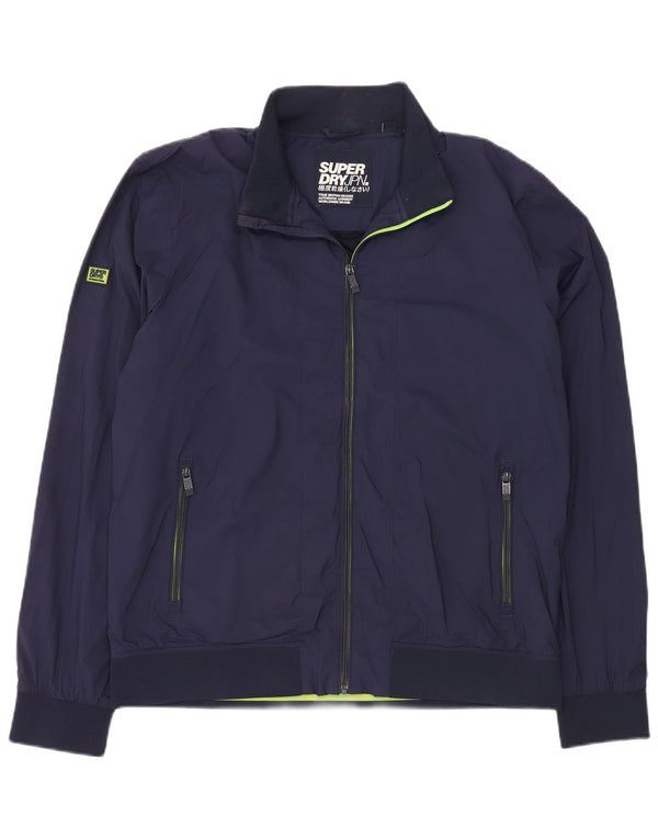 Giubbotto bomber da uomo Superdry UK 42 XL nylon blu navy