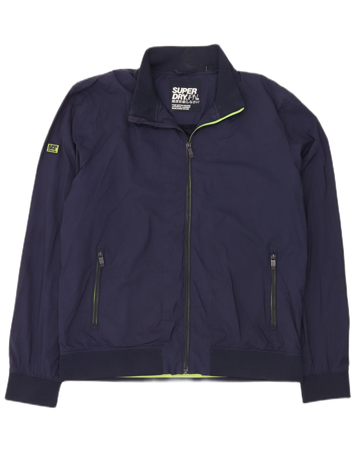 Giubbotto bomber da uomo Superdry UK 42 XL nylon blu navy