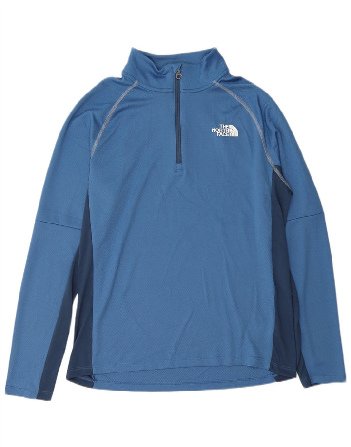 Top da tuta pullover con zip e collo da uomo The North Face Blu medio color block