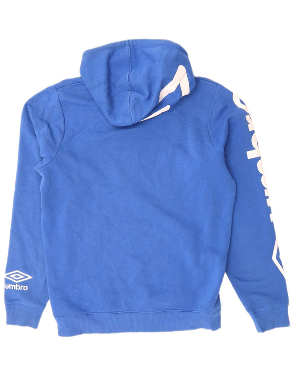 Felpa con cappuccio grafica da uomo Umbro color block blu medio