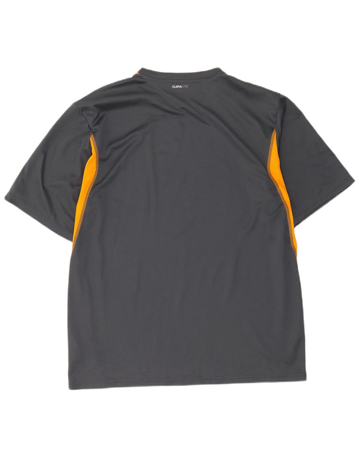 T-shirt Adidas Climalite da uomo Top XL Poliestere color block grigio