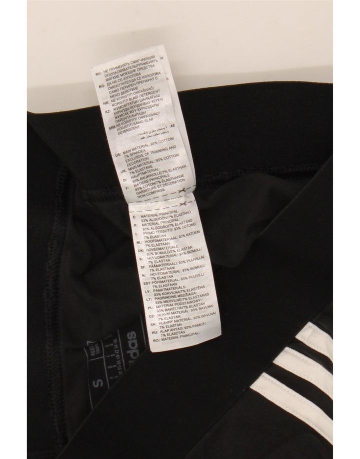 Leggings Adidas da donna con vestibilità regolare UK 8/10 piccolo cotone nero