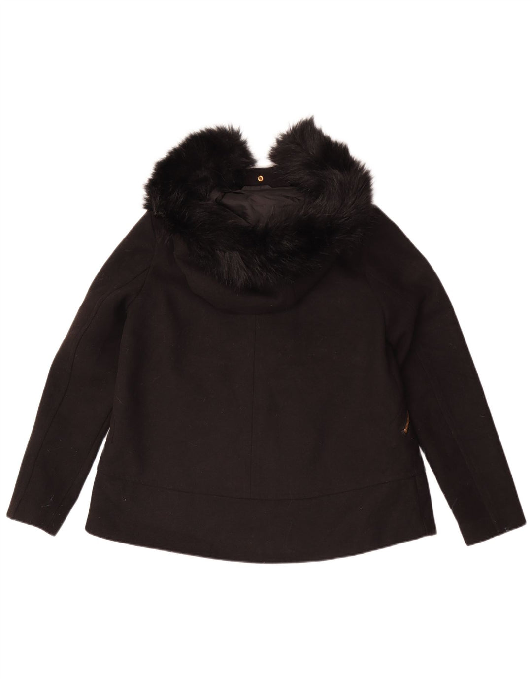 Giubbotto bomber con cappuccio da donna Zara UK 10 piccolo poliestere nero